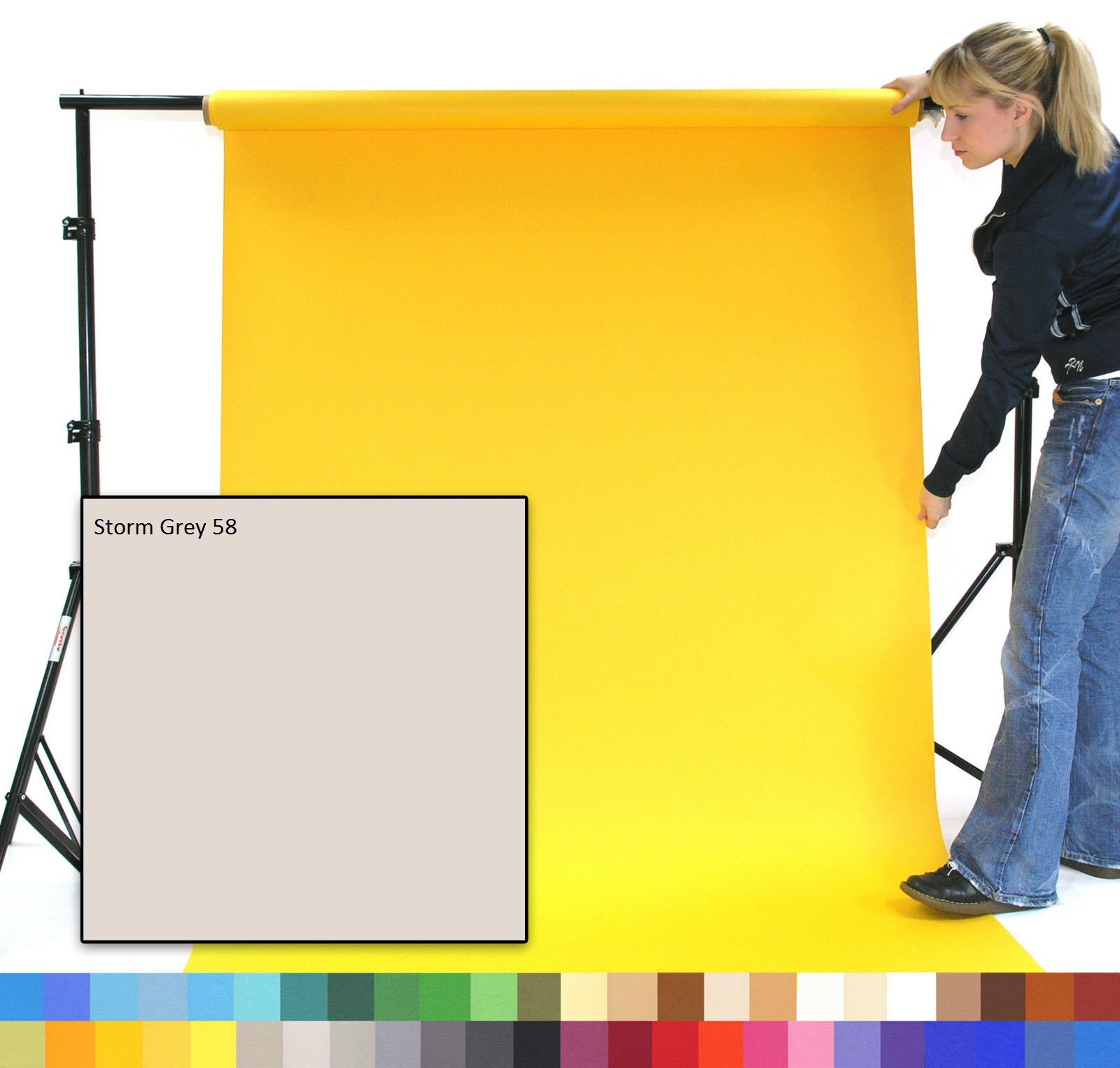 Fond du studio en papier 1.35x11m couleur GRIS CLAIR