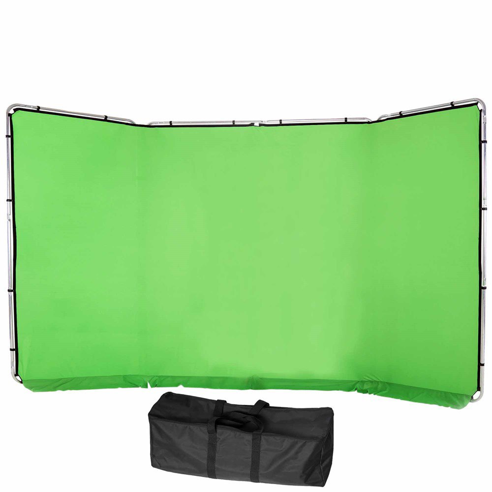 Arrière-plan pliable panoramique 2.4x4m Blanc et Vert