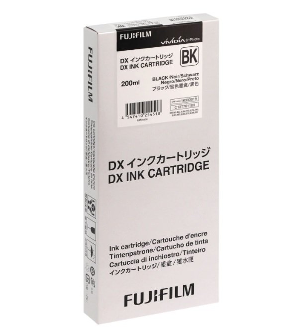 Cartouche d'encre Noir 200ml pour imprimante photo Fujifilm DX100
